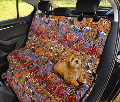 Australian Animals Pattern Print Pet Car Back Seat Cover