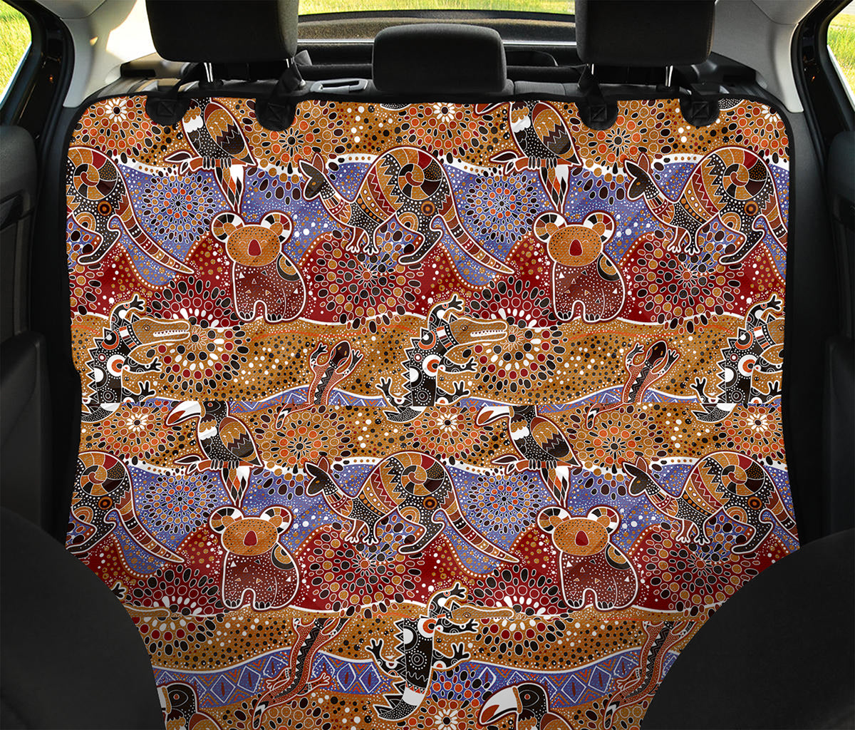 Australian Animals Pattern Print Pet Car Back Seat Cover