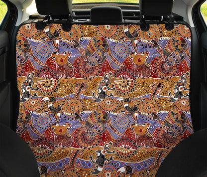 Australian Animals Pattern Print Pet Car Back Seat Cover