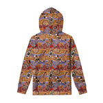 Australian Animals Pattern Print Pullover Hoodie
