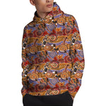 Australian Animals Pattern Print Pullover Hoodie