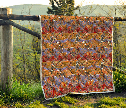 Australian Animals Pattern Print Quilt