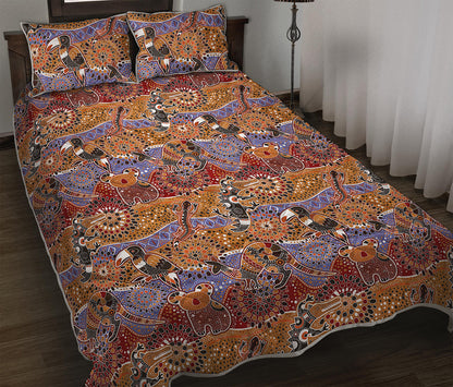 Australian Animals Pattern Print Quilt Bed Set