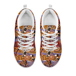 Australian Animals Pattern Print White Sneakers
