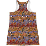 Australian Animals Pattern Print Women's Racerback Tank Top