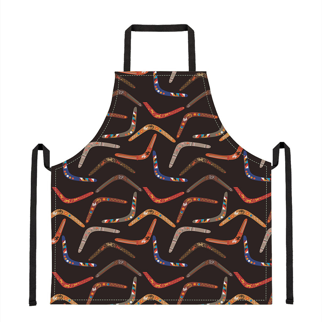 Australian Boomerang Pattern Print Apron