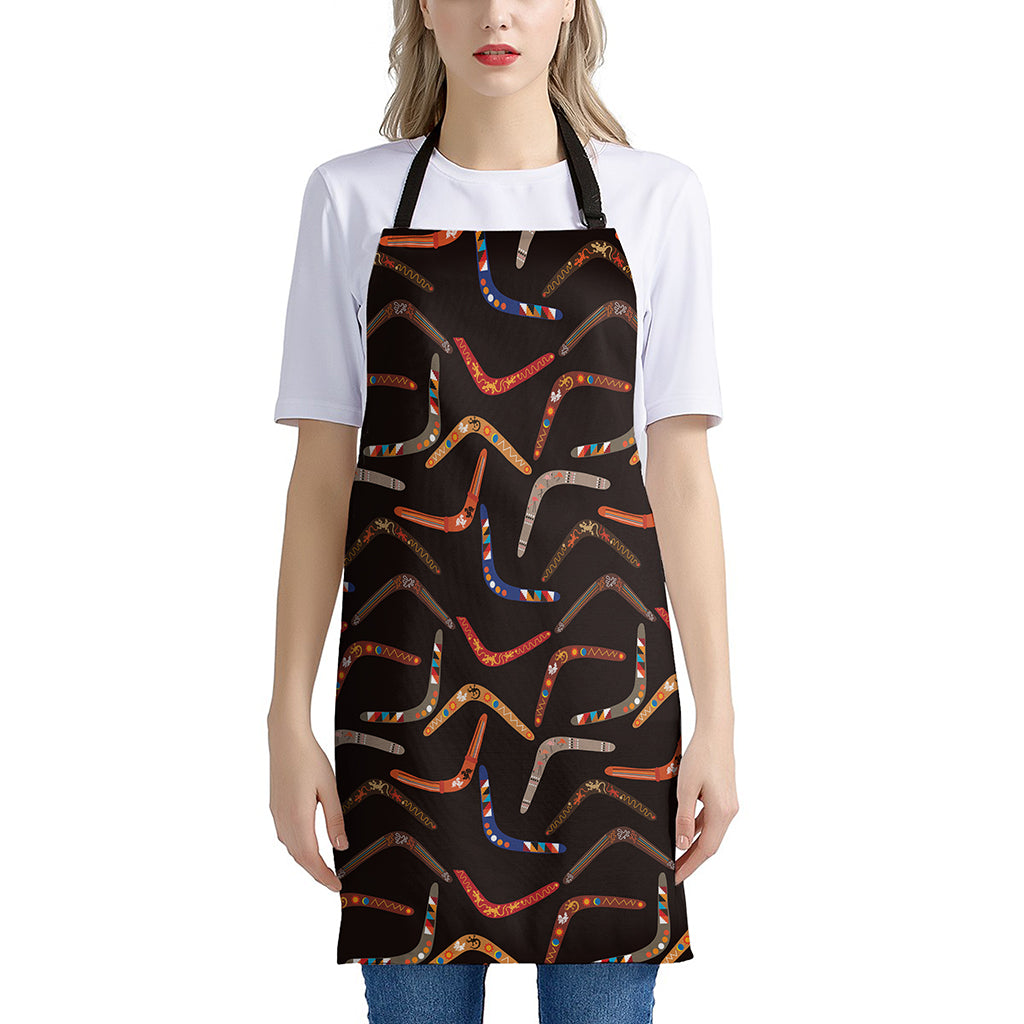 Australian Boomerang Pattern Print Apron