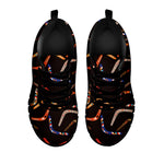 Australian Boomerang Pattern Print Black Sneakers