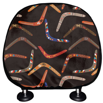 Australian Boomerang Pattern Print Car Headrest Covers