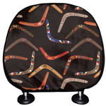 Australian Boomerang Pattern Print Car Headrest Covers