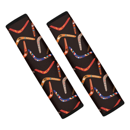 Australian Boomerang Pattern Print Car Seat Belt Covers