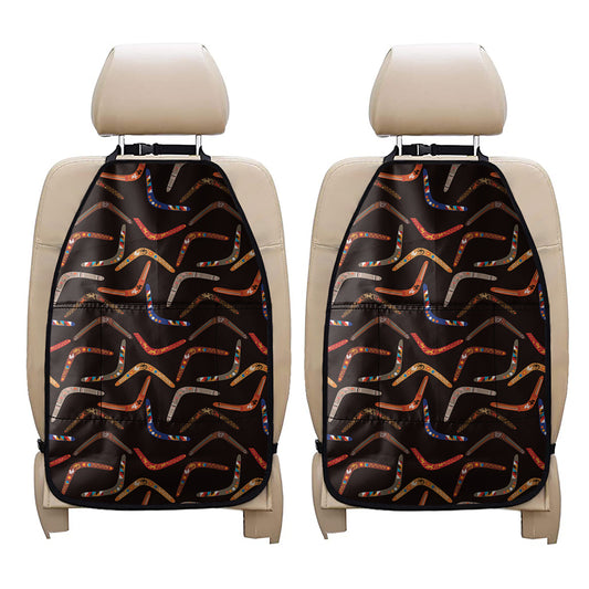 Australian Boomerang Pattern Print Car Seat Organizers