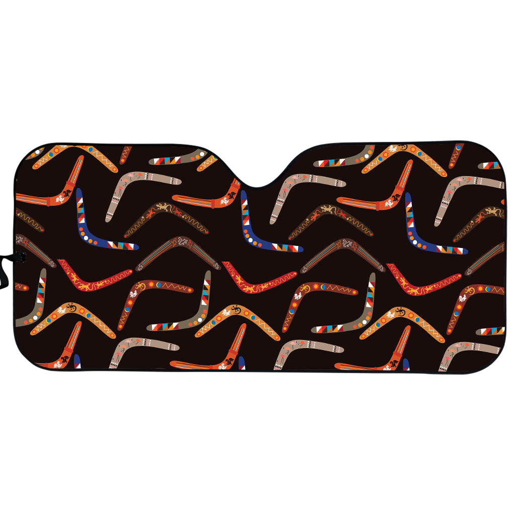 Australian Boomerang Pattern Print Car Sun Shade