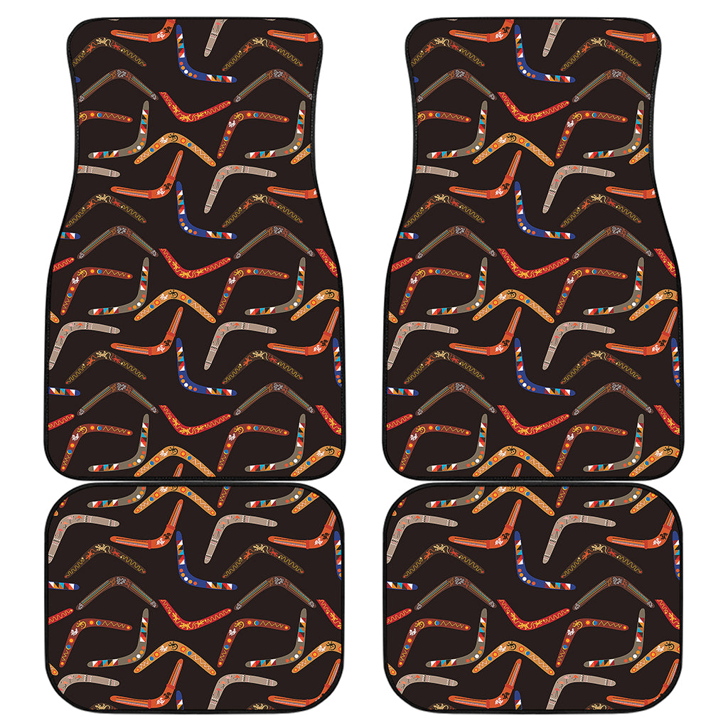 Australian Boomerang Pattern Print Front and Back Car Floor Mats