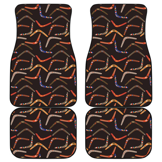 Australian Boomerang Pattern Print Front and Back Car Floor Mats