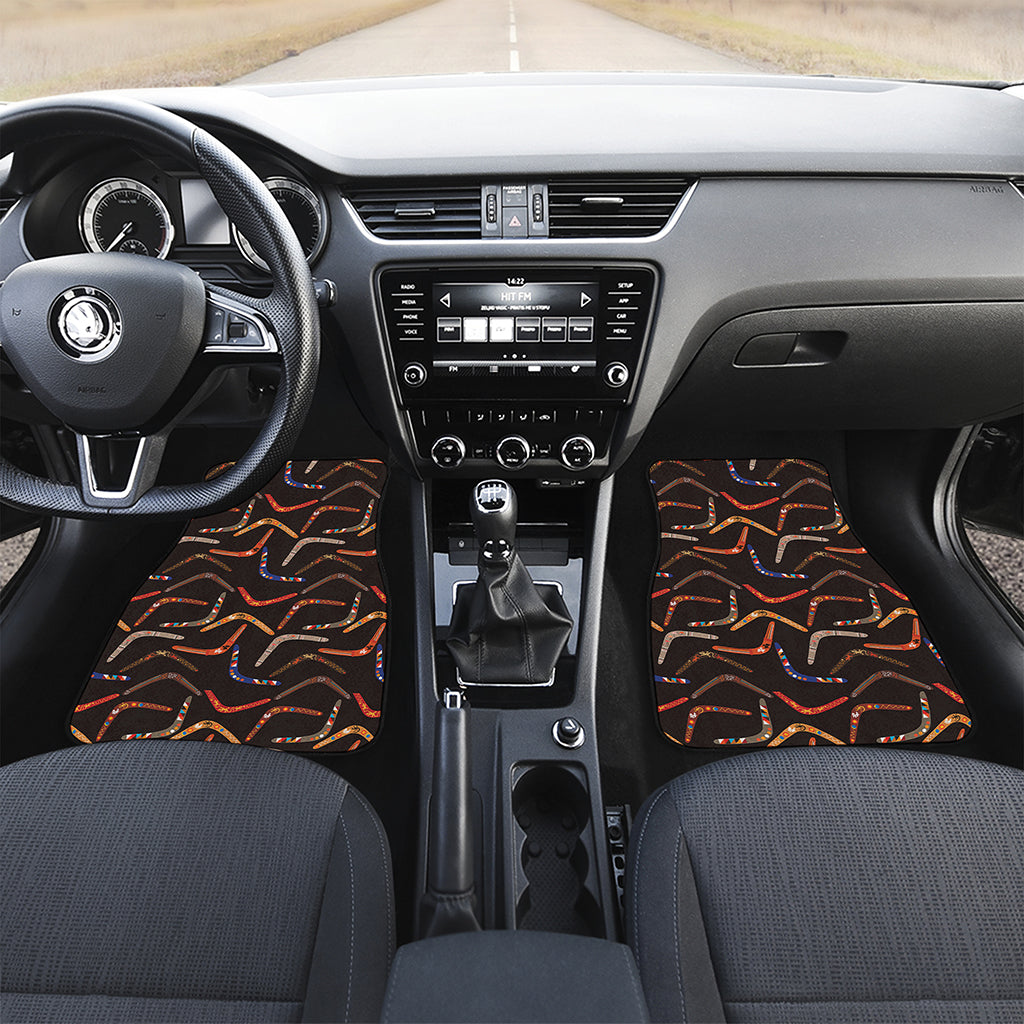 Australian Boomerang Pattern Print Front and Back Car Floor Mats