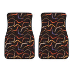 Australian Boomerang Pattern Print Front Car Floor Mats