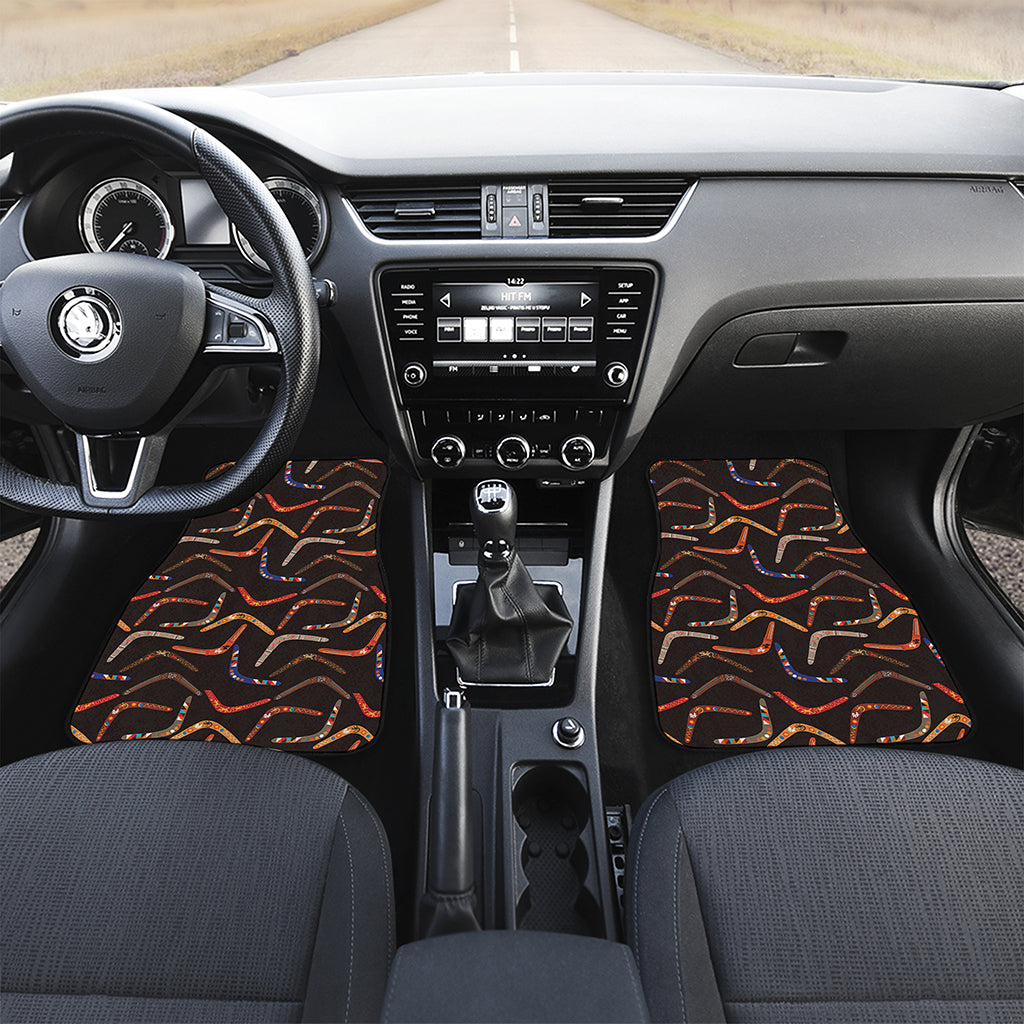 Australian Boomerang Pattern Print Front Car Floor Mats