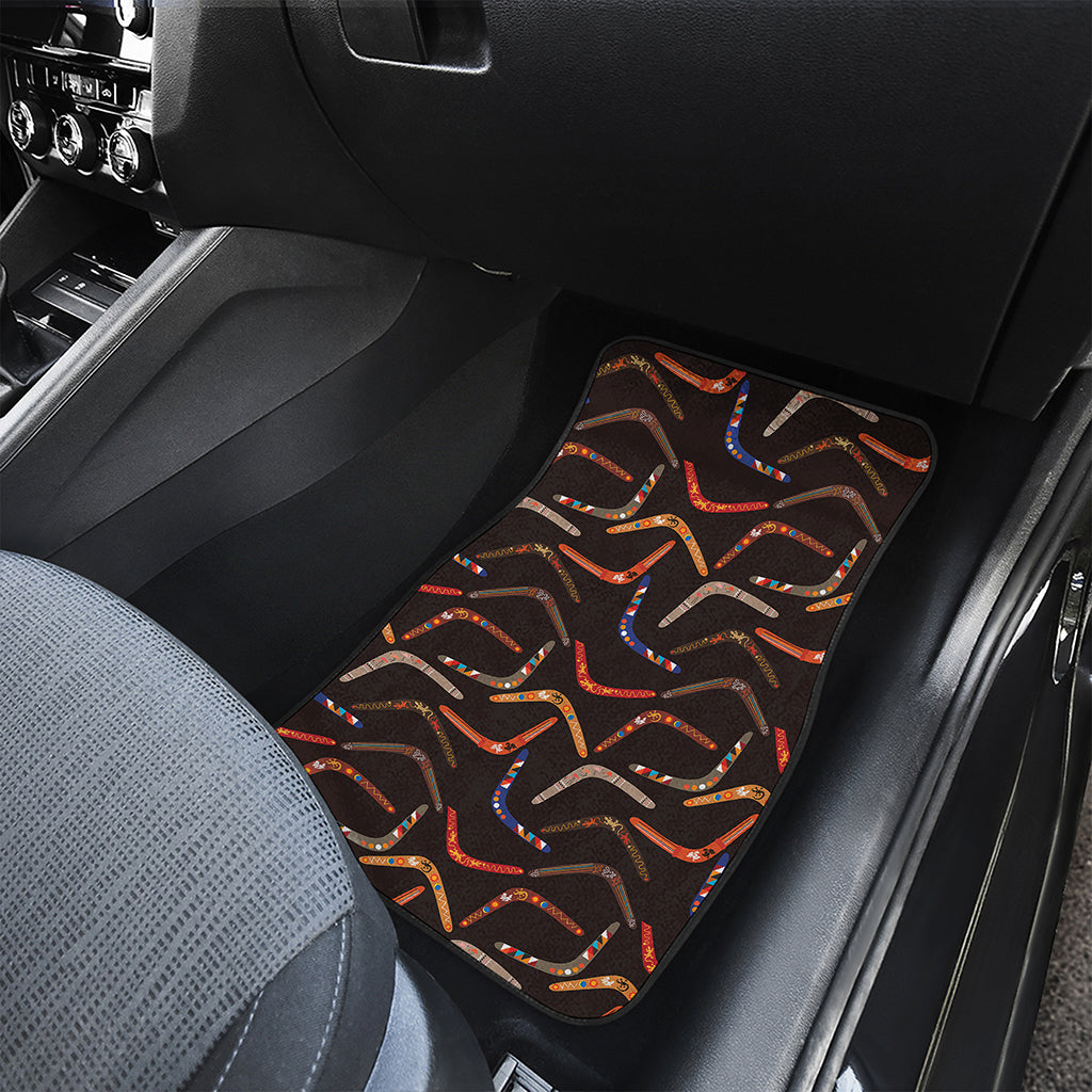 Australian Boomerang Pattern Print Front Car Floor Mats
