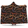 Australian Boomerang Pattern Print Hooded Blanket