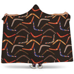 Australian Boomerang Pattern Print Hooded Blanket