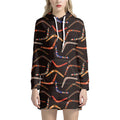 Australian Boomerang Pattern Print Pullover Hoodie Dress