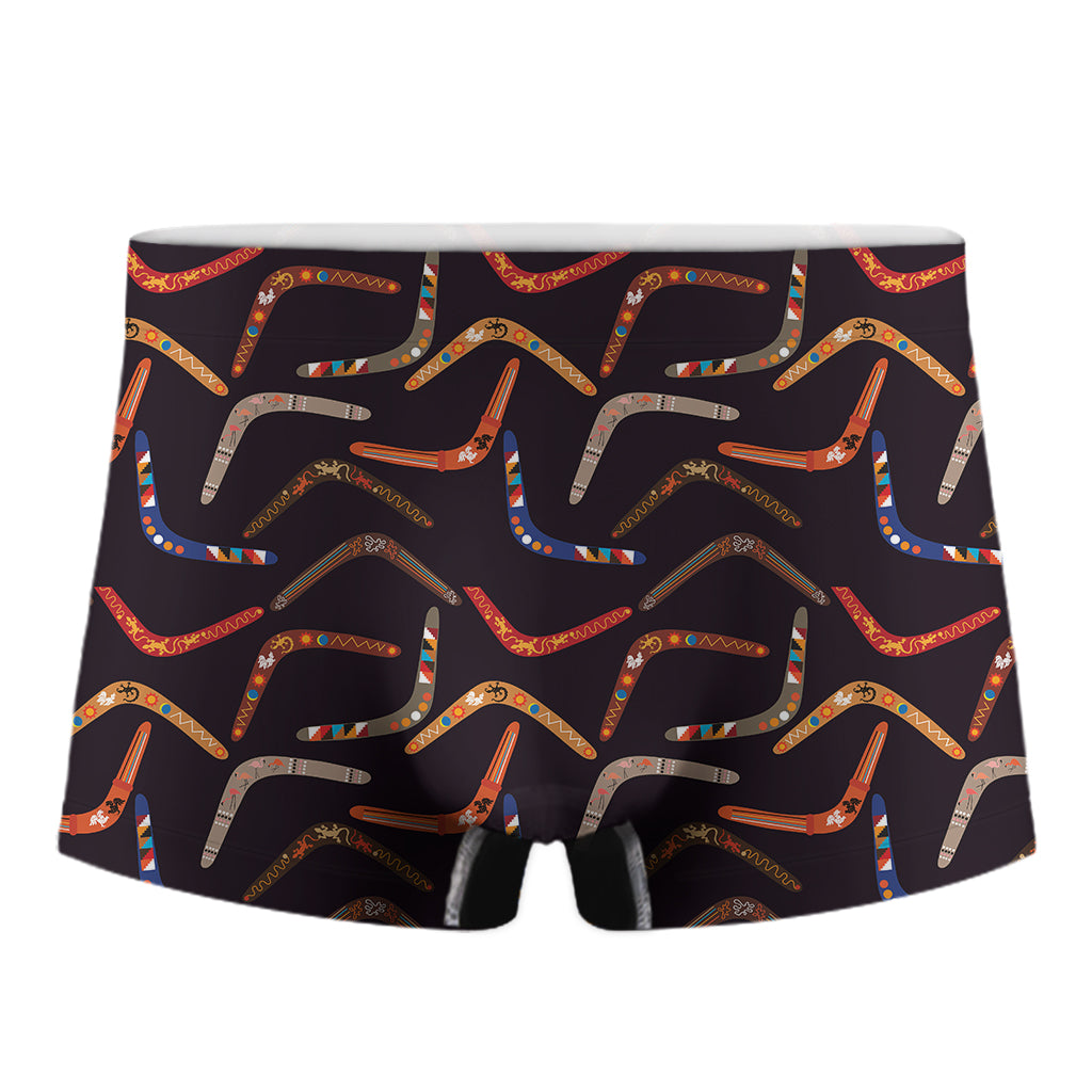 Australian Boomerang Pattern Print Men's Boxer Briefs