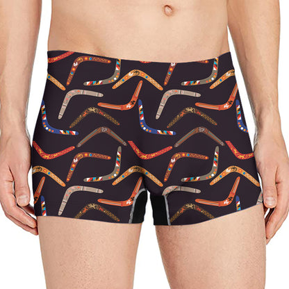 Australian Boomerang Pattern Print Men's Boxer Briefs