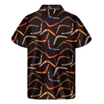 Australian Boomerang Pattern Print Men's Short Sleeve Shirt