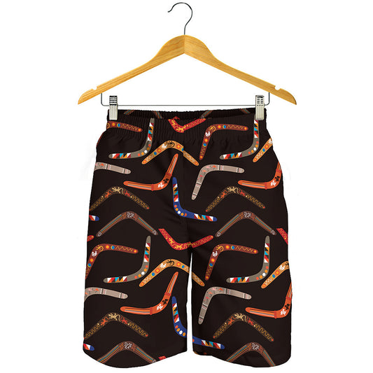 Australian Boomerang Pattern Print Men's Shorts