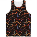 Australian Boomerang Pattern Print Men's Tank Top
