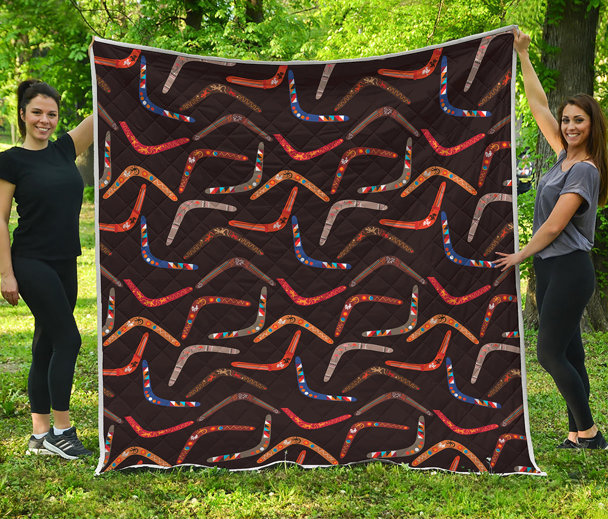 Australian Boomerang Pattern Print Quilt