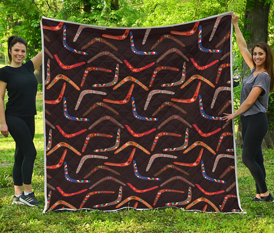 Australian Boomerang Pattern Print Quilt