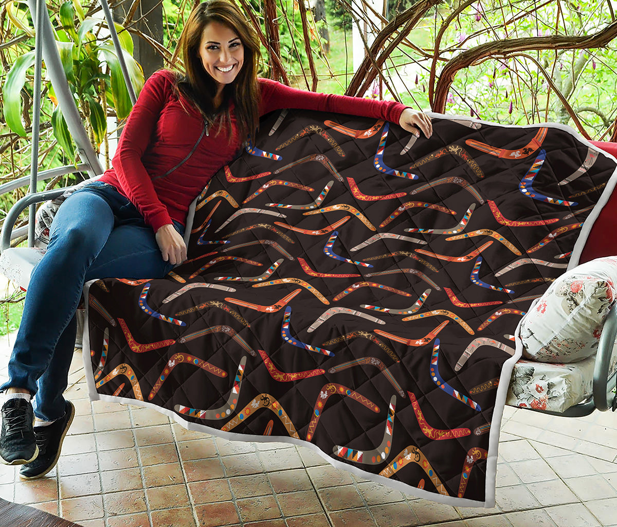 Australian Boomerang Pattern Print Quilt