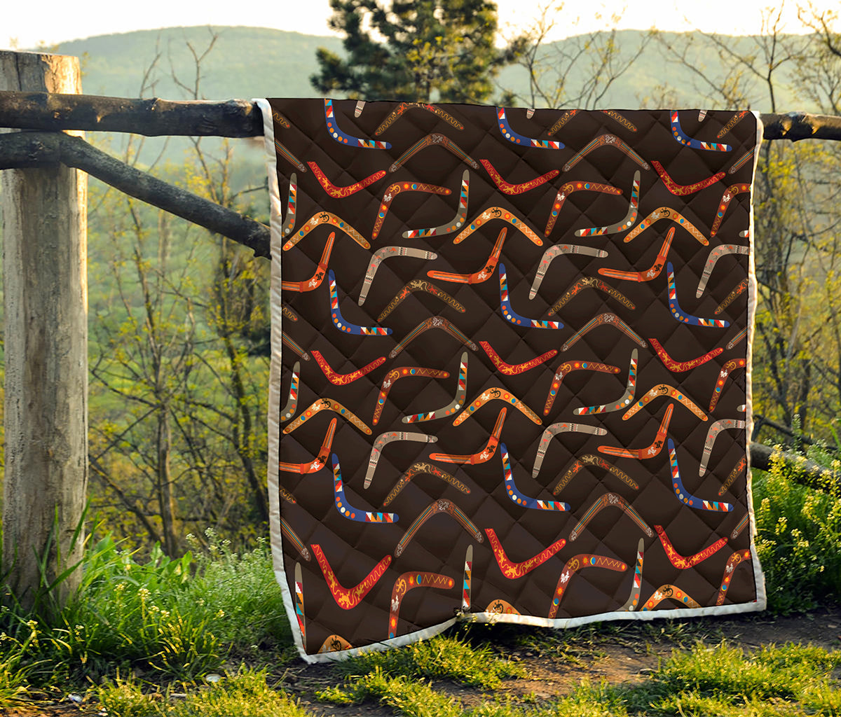 Australian Boomerang Pattern Print Quilt
