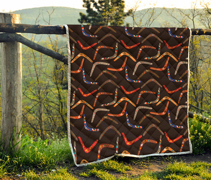 Australian Boomerang Pattern Print Quilt