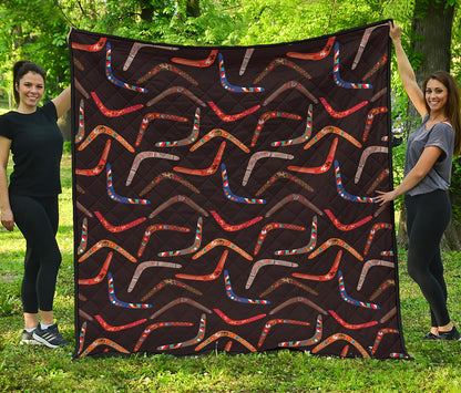 Australian Boomerang Pattern Print Quilt