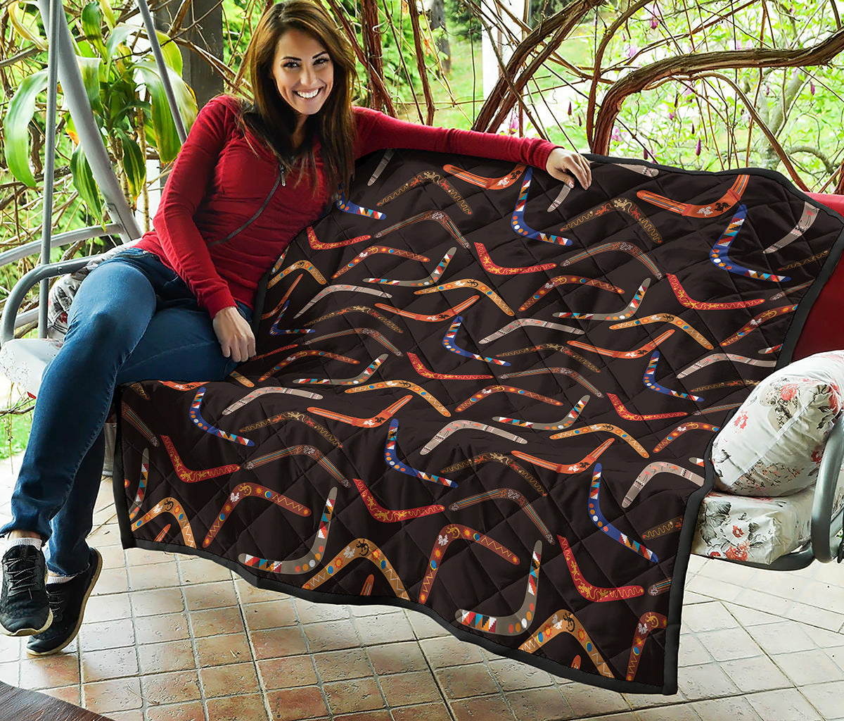 Australian Boomerang Pattern Print Quilt