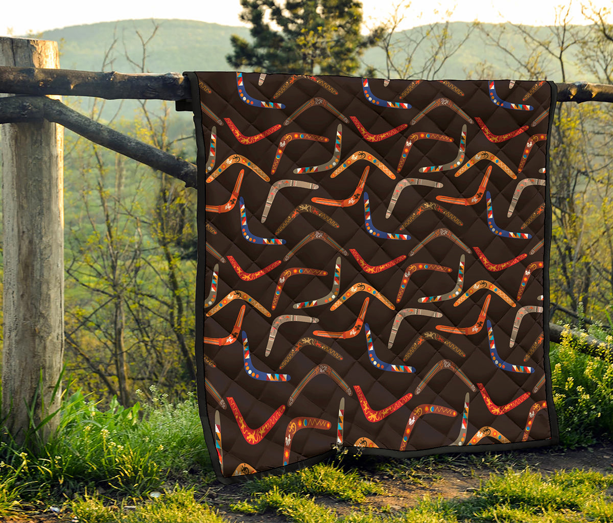 Australian Boomerang Pattern Print Quilt