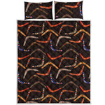 Australian Boomerang Pattern Print Quilt Bed Set