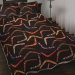 Australian Boomerang Pattern Print Quilt Bed Set