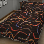 Australian Boomerang Pattern Print Quilt Bed Set