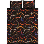 Australian Boomerang Pattern Print Quilt Bed Set