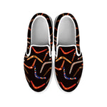 Australian Boomerang Pattern Print White Slip On Shoes