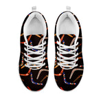 Australian Boomerang Pattern Print White Sneakers