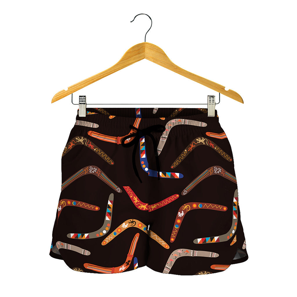Australian Boomerang Pattern Print Women's Shorts