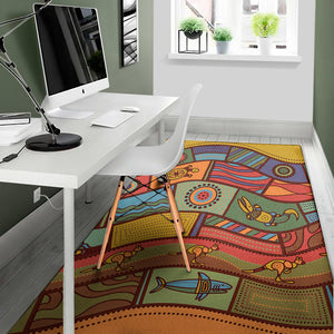 Australian Ethnic Pattern Print Area Rug