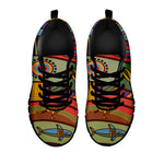 Australian Ethnic Pattern Print Black Sneakers