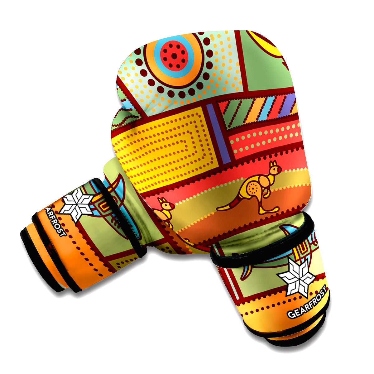 Australian Ethnic Pattern Print Boxing Gloves