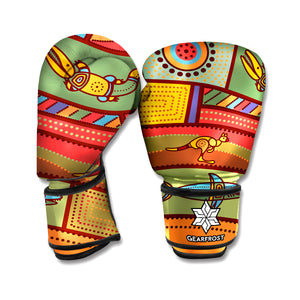 Australian Ethnic Pattern Print Boxing Gloves